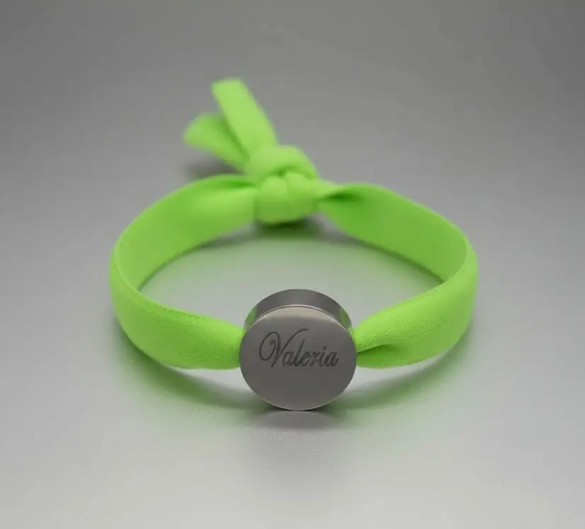 Pulsera elastica con Encanto redondo 15mm