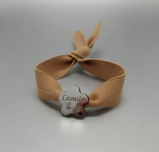 Pulsera elastica con Encanto flor 15mm