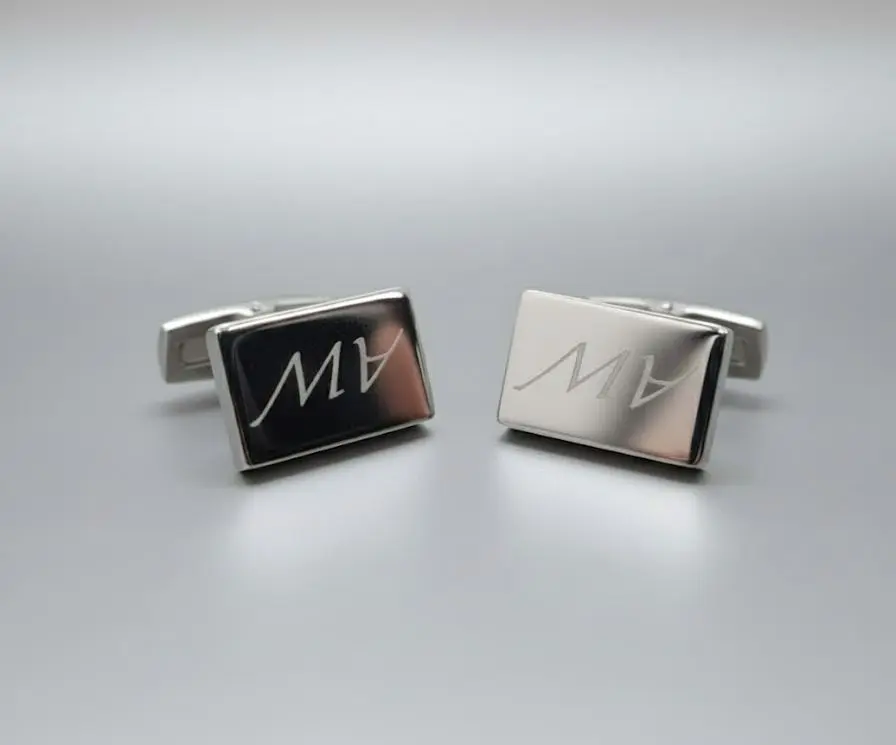 Mancuernas cuadradas luxury ac. Inox. Pulido espejo 12x18mm