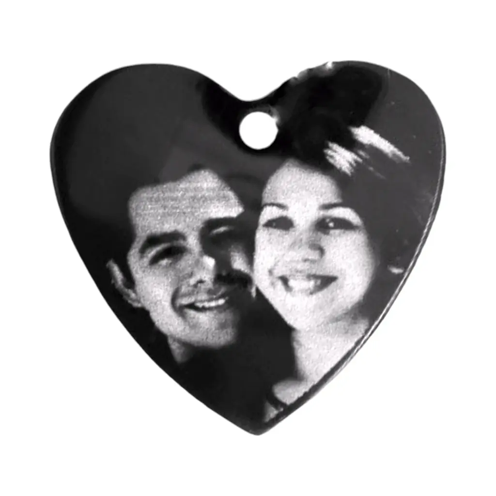 Cadena con Dije Corazon Clasico pulido espejo ac. Inox pequeño 16mm