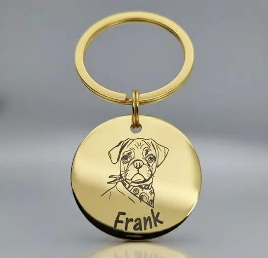 Dijes Mascotas De Acero Inoxidable 