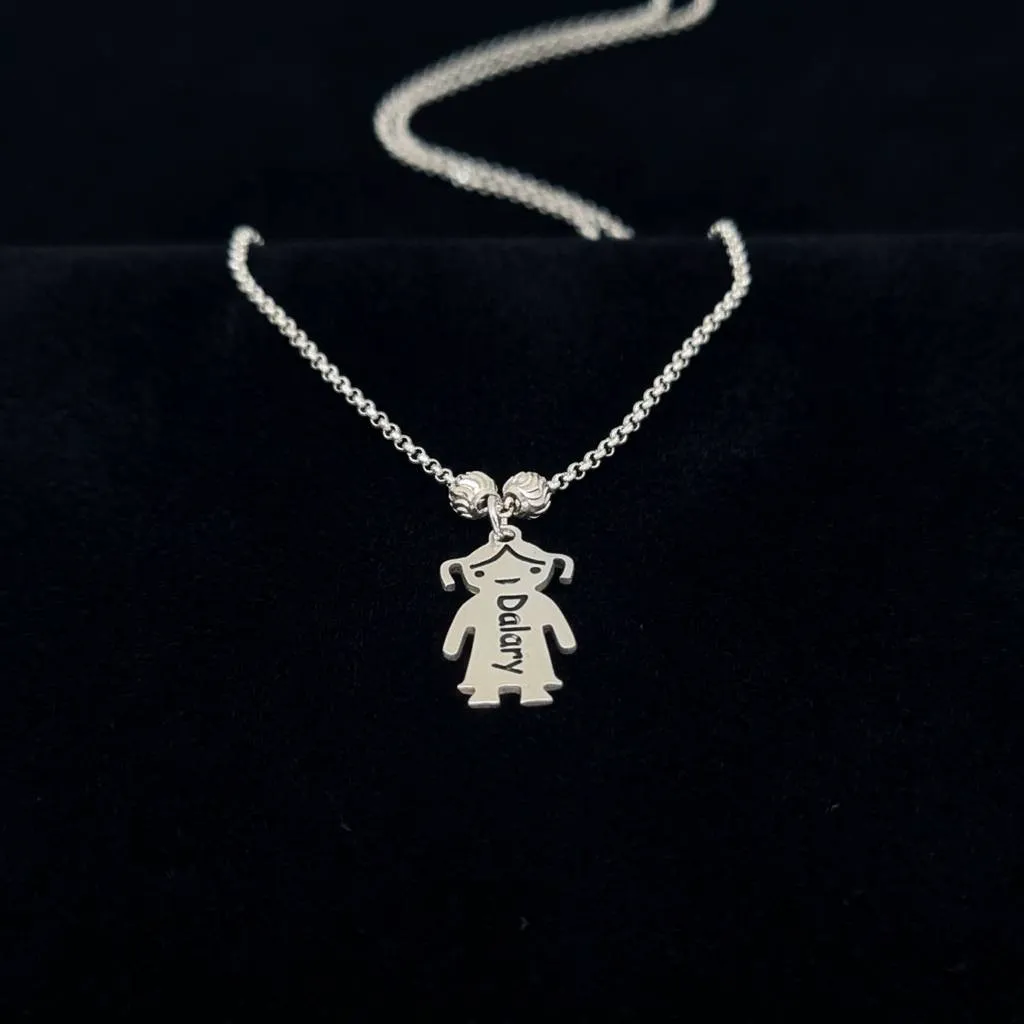 [X-CAPL-004PT-01] Cadena con Dijes pequeno niño(a) de Plata 9.25 (18" (45cm), 1)