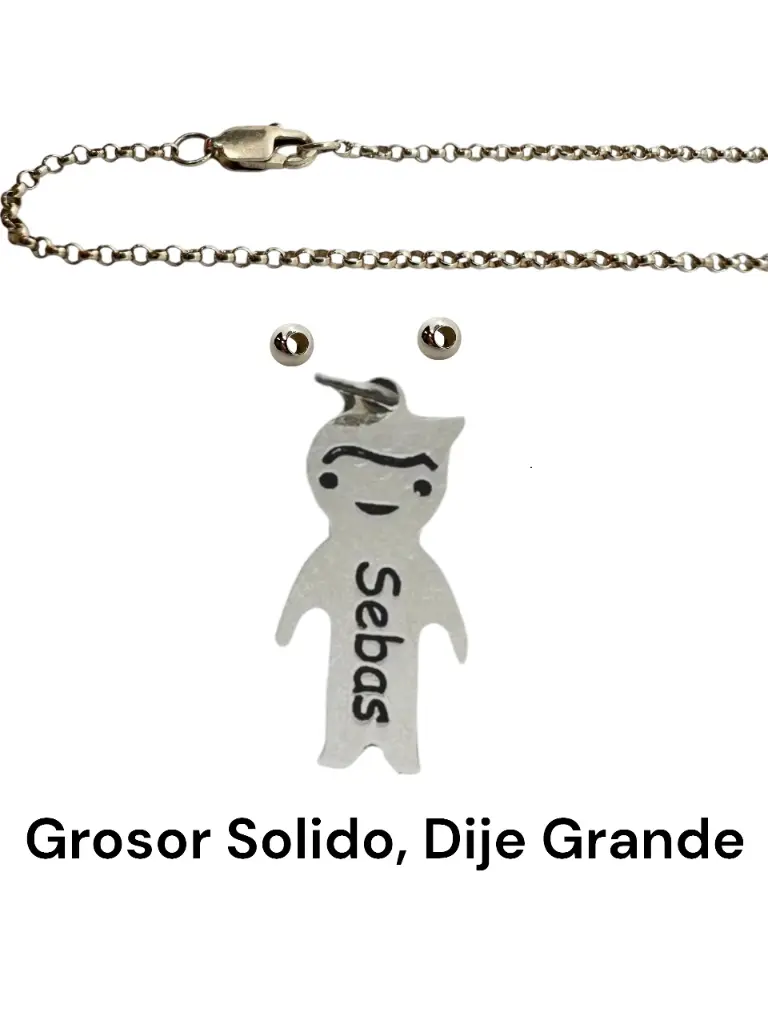 Cadena con Dijes pequeno niño(a) de Plata 9.25 (18" (45cm), 1)