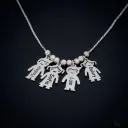 Cadena con Dijes pequeno niño(a) de Plata 9.25