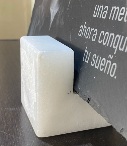[P-OTMM-001BL] Base cubo de marmol blanco p/retratera 6x6cm