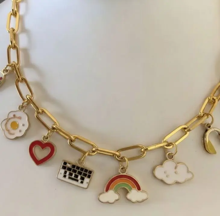 Pulsera Choker con 5 Dijes Figuras