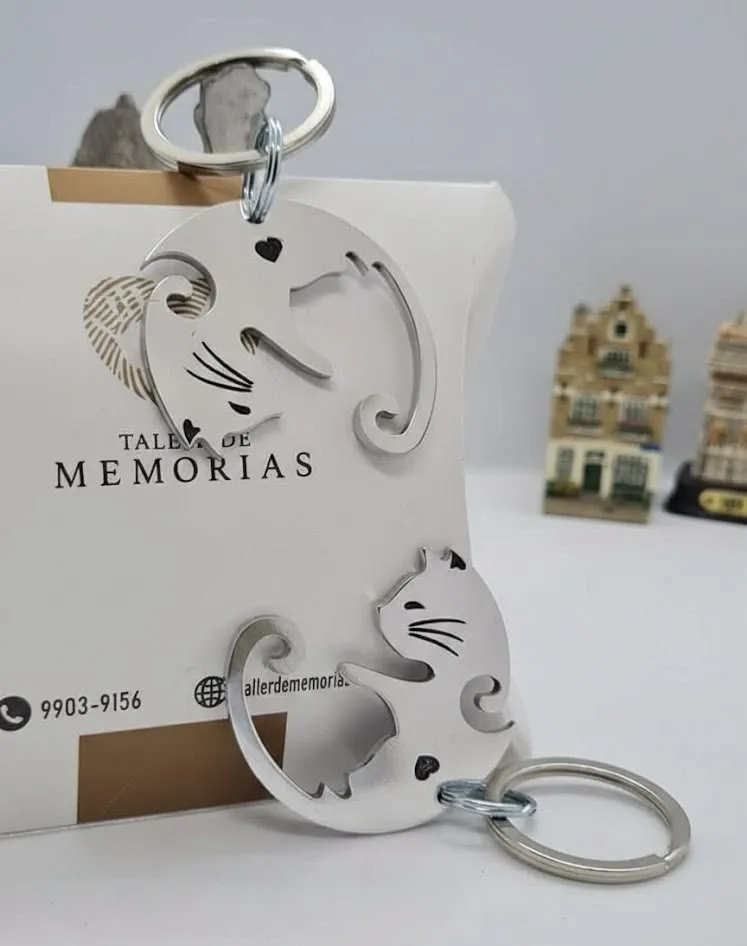 Llaveros Animalitos en pareja en Aluminox 40mm (par)