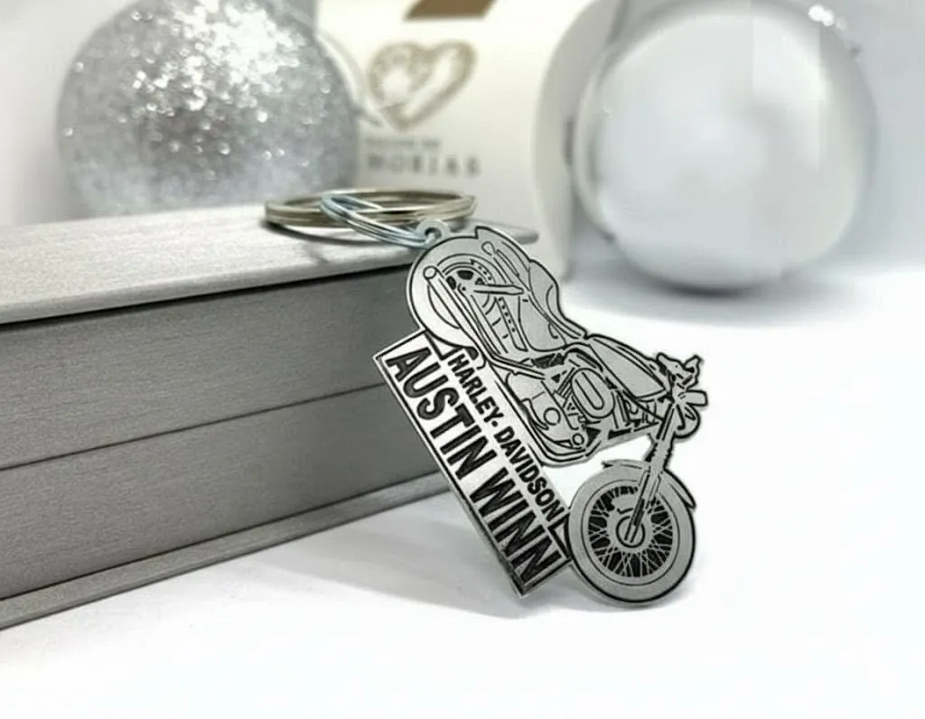 Llavero estilo Motocicleta en Aluminox 50mm