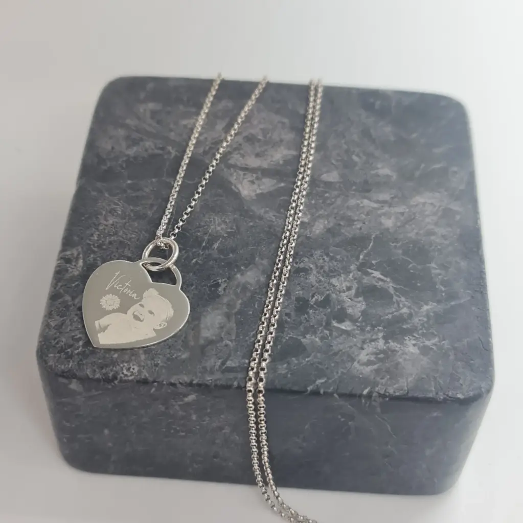 [X-CAPL-003PT-00] Cadena con Dije corazon tiffany de plata 9.25 mediano 21mm (Sin cadena)