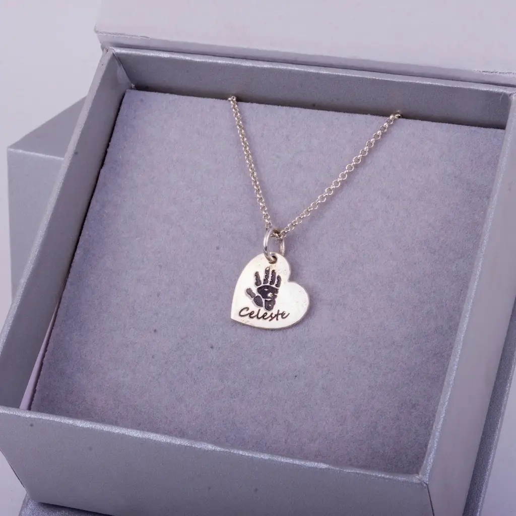 [X-CAPL-021PT-01] Cadena con Dije Corazon clasico de plata 9.25 Pequeño 15mm  (Sin cadena)