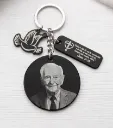 Llavero memorial de novenario en acrilico negro personalizado
