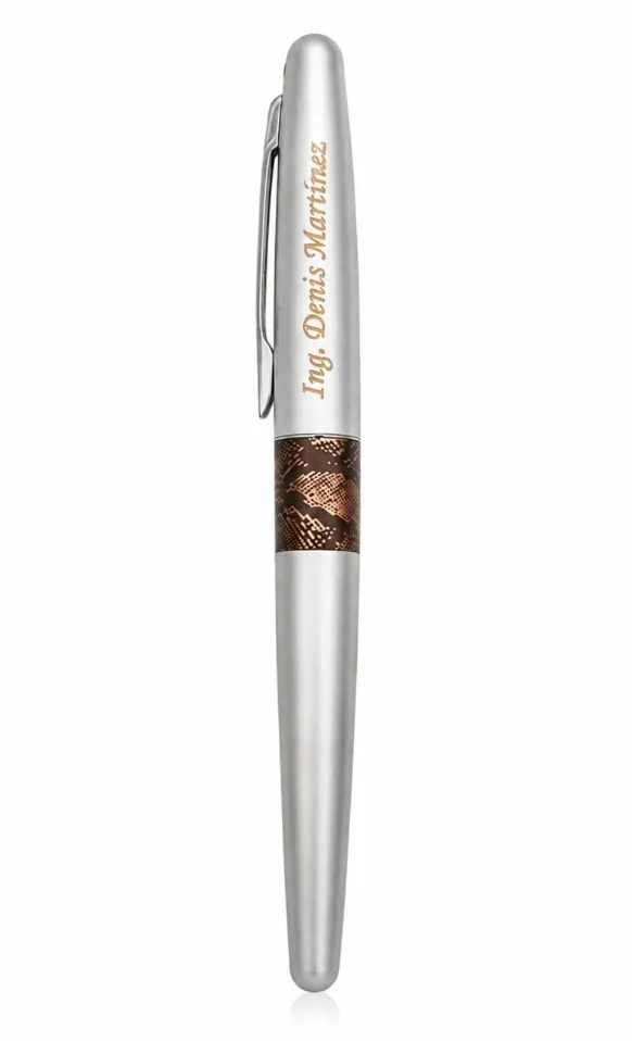 Bolígrafo Pilot BallPenGel Gris diseño Serpiente personalizado con grabado láser