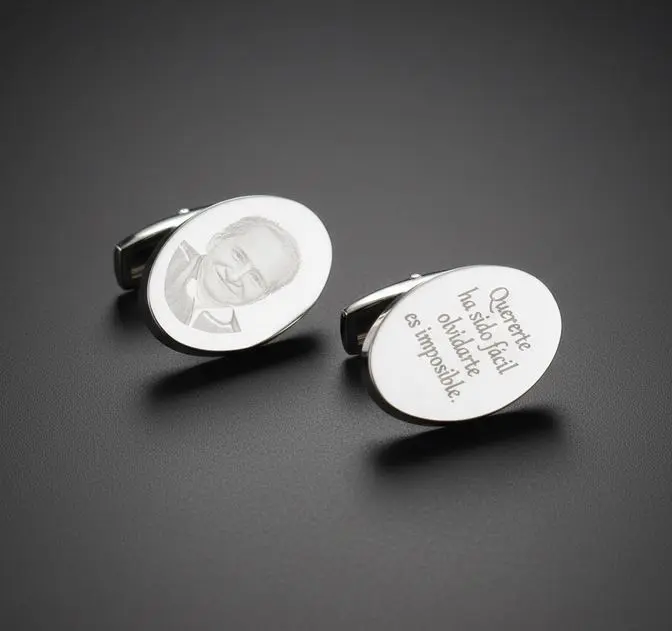 [X-MCAX-002PT] Mancuernas ovalo luxury ac. Inox. Pulido espejo 12x18mm 