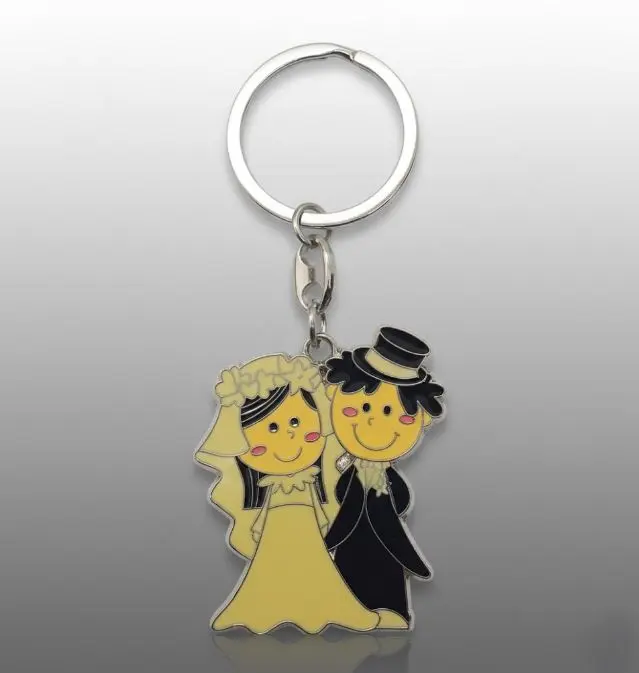 Llavero Pareja de Boda de metal base
