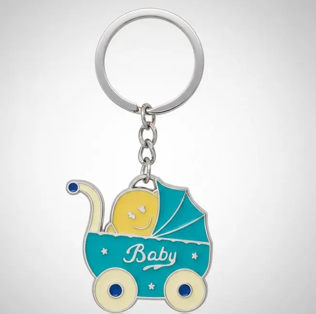 [G-LLBR-004PT] Llavero Para Baby Shower Coche de metal base