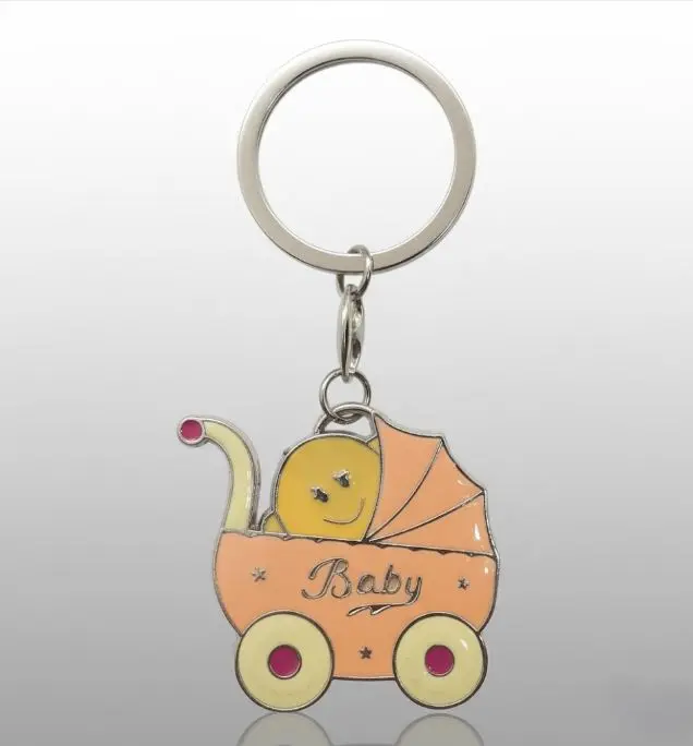 Llavero Para Baby Shower Niña coche de metal base