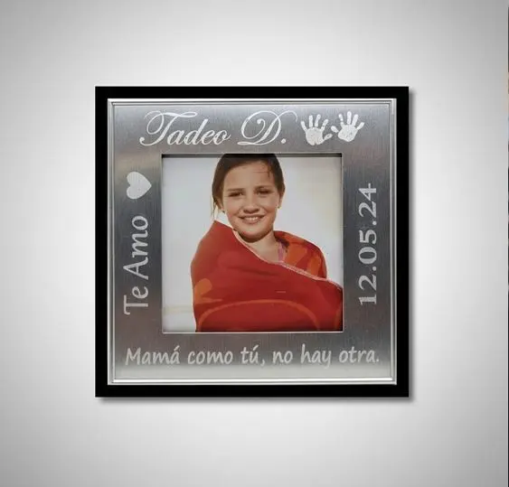 [X-RTAL-005PT] Retratera magnetica cuadrada reborde negro marco-interno cuadrado Aluminio plateado 75mm 