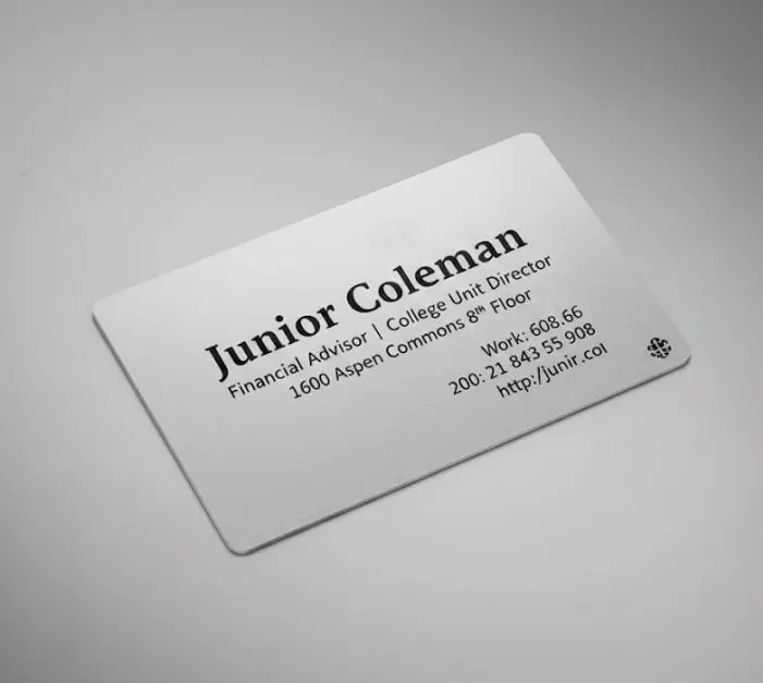 Tarjeta Estilo business de aluminio anodizado 0.2mm 